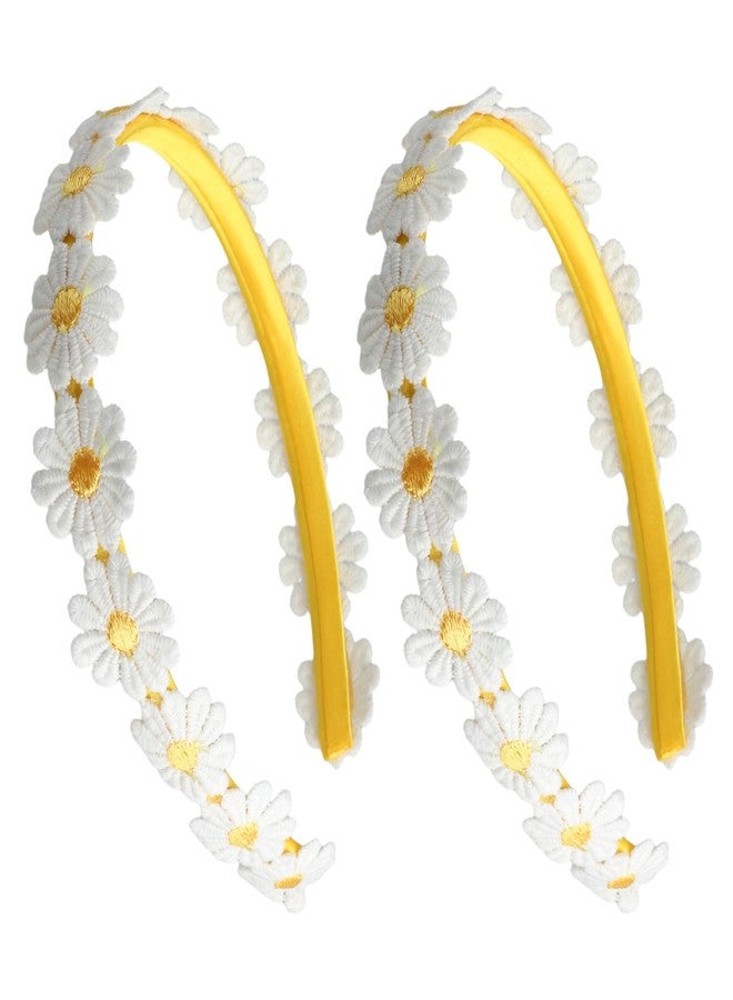 panthra 2 Pcs Yellow Daisy Hair Accessories, Daisy Headband, Cute Daisy Design, Widely Used in Birthday Parties, Family Gatherings, Dances, Cosplay Costumes (Yellow) - Image 1